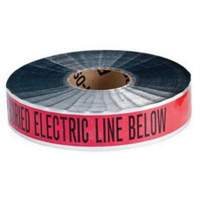 "Electric Line" Identoline&reg; Underground Warning Tape, 2" W x 1000' L, Black on Red Nia-Chem Ltd.