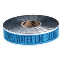 "Water Line" Identoline&reg; Underground Warning Tape, 2" W x 1000' L, Black on Blue Nia-Chem Ltd.