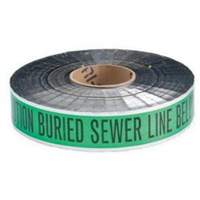 "Sewer Line" Identoline&reg; Underground Warning Tape, 2" W x 1000' L, Black on Green Nia-Chem Ltd.