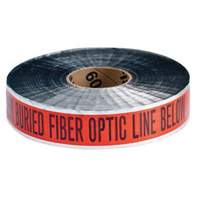 "Fiber Optic Line" Identoline&reg; Underground Warning Tape, 2" W x 1000' L, Black on Orange Nia-Chem Ltd.