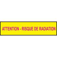 Barricade Tape, French, 3" W x 1000' L, 3.5 mils, Magenta on Yellow Nia-Chem Ltd.