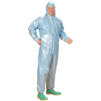 0.5 Mil CRFR Hooded Coveralls, Medium, Blue, FR Treated Fabric Nia-Chem Ltd.