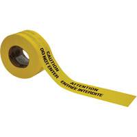 Barricade Tape, Bilingual, 3" W x 1000' L, 3.5 mils, Black on Yellow Nia-Chem Ltd.