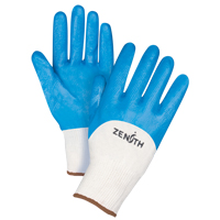 Gants enduits et tricot&eacute;s sans coutures de poids moyen, 9/Grand, R&ecirc;vetement Nitrile, Calibre 13, Enveloppe en Coton Nia-Chem Ltd.
