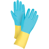 Premium Dipped Chemical-Resistant Gloves, Size Small/7, 12" L, Neoprene/Rubber Latex, Cotton/Flock-Lined Inner Lining, 20-mil Nia-Chem Ltd.