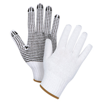 Gants tricot&eacute;s &agrave; pois, Poly/coton, Un c&ocirc;t&eacute;, Calibre 7, Grand Nia-Chem Ltd.