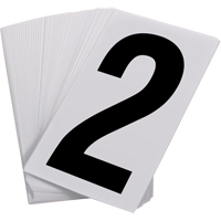 Num&eacute;ros autocollants, 2, 3-1/2" h, Noir sur blanc Nia-Chem Ltd.