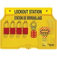 Station de verrouillage, Cadenas Aluminium, Capacit&eacute; de 4, Cadenas Compris Nia-Chem Ltd.
