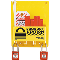 Poste de verrouillage compacte, Cadenas Thermoplastique, Capacit&eacute; de 4, Cadenas Compris Nia-Chem Ltd.