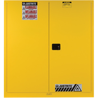 Sure-Grip&reg; EX Vertical Drum Storage Cabinets, 60 US gal. Cap., 2 Drums, Yellow Nia-Chem Ltd.