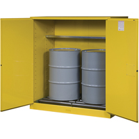 Sure-Grip&reg; EX Vertical Drum Storage Cabinets, 110 US gal. Cap., 2 Drums, Yellow Nia-Chem Ltd.