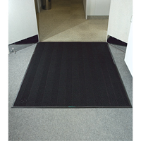 Waterhog&reg; Eco Elite Matting, Wiper/Scraper, 6' x 6' x 3/8", Black Smoke Nia-Chem Ltd.