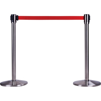 Free-Standing Crowd Control Barrier Receiver Post, 35" High, Stainless Nia-Chem Ltd.