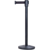 Barri&egrave;res sur pieds pour le contr&ocirc;le des foules, Acier, 35" h, Ruban Noir, Longueur du ruban 7' Nia-Chem Ltd.