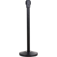 Poteau r&eacute;cepteur pour barri&egrave;res sur pieds pour le contr&ocirc;le des foules, Hauteur de 35", Noir Nia-Chem Ltd.