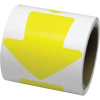 Coloured Floor Marking Decals, Arrow, 4" L x 4" W, Yellow, Vinyl Nia-Chem Ltd.