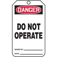 Safety Tags, Cardstock, 3-1/4" W x 5-3/4" H, English Nia-Chem Ltd.