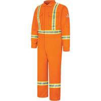 Flame-Resistant Coveralls with Reflective Trim, Size 38, Orange, 12.2 cal/cm² Nia-Chem Ltd.