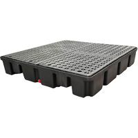 Nestable Spill Pallet With Drain, 66 US gal. Spill Capacity, 49" x 49" x 10.5" Nia-Chem Ltd.