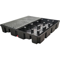 Nestable Spill Pallet With Drain, 66 US gal. Spill Capacity, 49" x 49" x 10.5" Nia-Chem Ltd.
