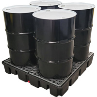 Nestable Spill Pallet With Drain, 66 US gal. Spill Capacity, 49" x 49" x 10.5" Nia-Chem Ltd.