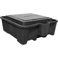 Palette de confinement avec drain, Capacit&eacute; de d&eacute;versement 385 gal., 73" x 80,5" x 29,5" Nia-Chem Ltd.