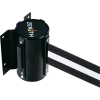 Wall Mount Barrier, Steel, Screw Mount, 7', Black/White Tape Nia-Chem Ltd.
