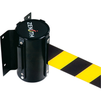 Wall Mount Barrier, Steel, Screw Mount, 7', Black/Yellow Tape Nia-Chem Ltd.