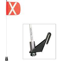 Tiges de s&eacute;curit&eacute; pour travaux l&eacute;gers Safety Whip, Fixation Fen&ecirc;tre, Hauteur 5', Orange Nia-Chem Ltd.