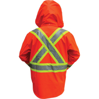 Hi-Vis FR/PU Safety Rain Jackets, Small, High Visibility Orange Nia-Chem Ltd.