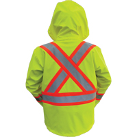 Hi-Vis FR/PU Safety Rain Jackets, Small, High Visibility Lime-Yellow Nia-Chem Ltd.