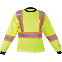 Safety Long Sleeve Shirt, Polyester, Medium, High Visibility Lime-Yellow Nia-Chem Ltd.