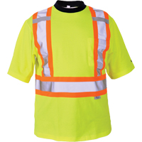 T-shirt de s&eacute;curit&eacute;, Polyester, 2T-Grand, Jaune lime haute visibilit&eacute; Nia-Chem Ltd.