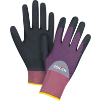 Gants enduits de premi&egrave;re qualit&eacute; ZX-2, 9/Grand, R&ecirc;vetement Nitrile/Mousse de nitrile, Calibre 18, Enveloppe en Nylon Nia-Chem Ltd.