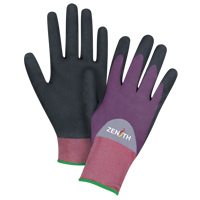 Gants enduits de premi&egrave;re qualit&eacute; ZX-2, 11/2T-Grand, R&ecirc;vetement Nitrile/Mousse de nitrile, Calibre 18, Enveloppe en Nylon Nia-Chem Ltd.