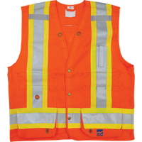 Surveyor Safety Vest, High Visibility Orange, Small, Polyester Nia-Chem Ltd.