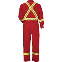 Flame-Resistant Deluxe Coveralls with Reflective Trim, Size 38, Red, 5.6 cal/cm² Nia-Chem Ltd.