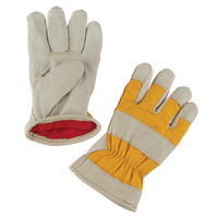 Gants de travail doubl&eacute;s pour l'hiver de premi&egrave;re qualit&eacute;, Moyen, Paume en Cuir fleur de porc, Doublure en Molleton de mousse Nia-Chem Ltd.
