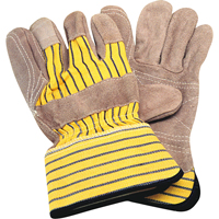 Gants d'ajusteur avec paume double, Grand, Paume en Cuir de vache refendu, Doublure en Coton Nia-Chem Ltd.