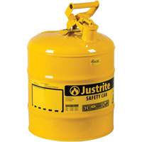 Bidons s&eacute;curitaires, Type I, Acier, 5 gal. US, Jaune, Homologu&eacute; FM/List&eacute; UL/ULC Nia-Chem Ltd.