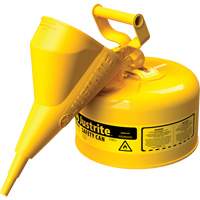 Bidons s&eacute;curitaires, Type I, Acier, 2,5 gal. US, Jaune, Homologu&eacute; FM/List&eacute; UL/ULC Nia-Chem Ltd.
