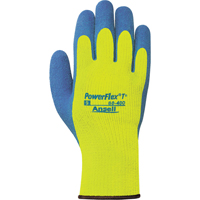 PowerFlex&reg; T° Hi Viz 80-400 Gloves, 7/Small, Rubber Latex Coating, 7 Gauge, Terry Shell Nia-Chem Ltd.