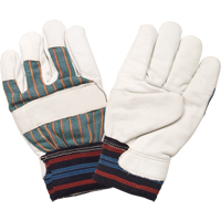 Abrasion-Resistant Winter-Lined Work Gloves, Large, Grain Cowhide Palm, Cotton Fleece Inner Lining Nia-Chem Ltd.