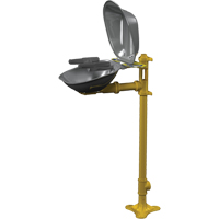 Postes de douche oculaire/faciale Halo, Installation Socle, Bol Acier inoxydable Nia-Chem Ltd.