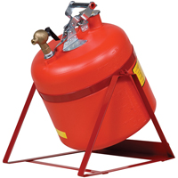 Bidon avec robinet s&eacute;curitaires pour laboratoires, Type I, Acier, 5 gal. US, Rouge, Homologu&eacute; FM Nia-Chem Ltd.