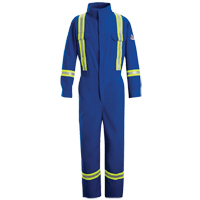 Flame-Resistant Premium Coveralls with Reflective Trim, Size 38, Royal Blue, 5.1 cal/cm² Nia-Chem Ltd.