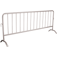 Portable Barrier, Interlocking, 102" L x 40" H, Silver SEE395 | Nia-Chem Ltd.