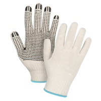 Gants l&eacute;gers tricot&eacute;s &agrave; pois, Poly/coton, Un c&ocirc;t&eacute;, Calibre 7, T-Grand Nia-Chem Ltd.