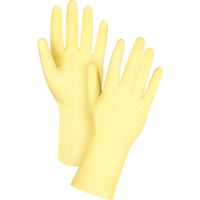 Premium Canary Yellow Chemical-Resistant Gloves, Size Medium/8, 12" L, Rubber Latex, Flock-Lined Inner Lining, 18-mil Nia-Chem Ltd.