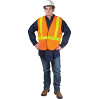 Veste de s&eacute;curit&eacute; pour la circulation d&eacute;tachable en cinq points, Orange haute visibilit&eacute;, Moyen, Polyester Nia-Chem Ltd.